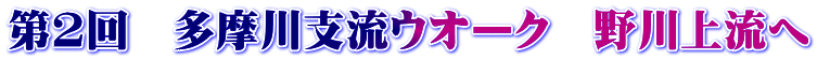 第2回　多摩川支流ウオーク　野川上流へ